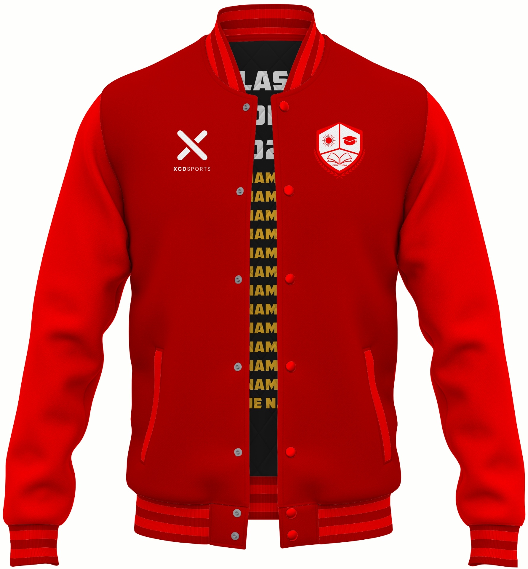 Varsity Design 20 – Two-Tone Raglan – All Red Varsity Jacket